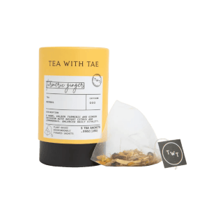 Tea with Tae Turmeric Ginger mini tea tube.