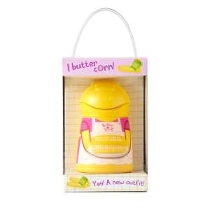 Yellow Butter Girl corn butterer in a handled carrying case.